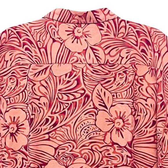 Lot of 2 Silk Hawaiian Tropical Tommy Bahama Button Down Casual Shirts Sz XL